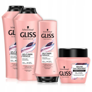 Gliss Split Szampon na Rozdwojone Końcówki 4szt.