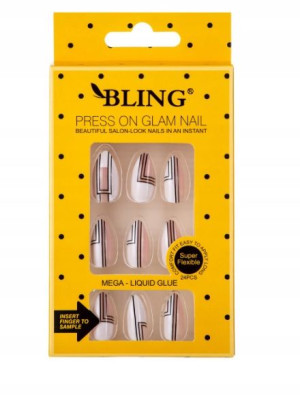 Sztuczne paznokcie, Tipsy BLING (24 szt.)