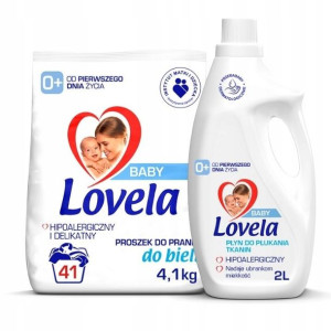 LOVELA Proszek do Białego 4,1kg Płyn Płukania 2l