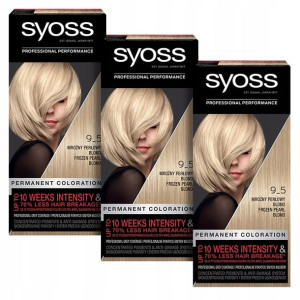 Syoss Farba do włosów 9-5 Mroźny Perłowy Blond x 3