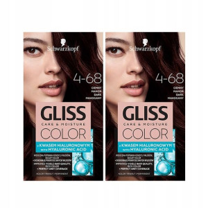 Gliss Color Farba do włosów 4-68 Ciemny Mahoń x2