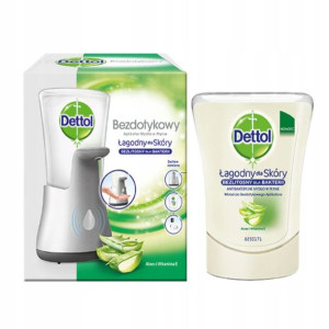 Dettol Bezdotykowe Mydło w Płynie Aloe +Dozownik