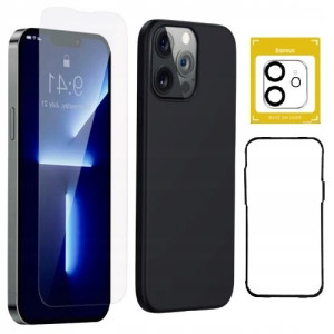 Baseus Liquid Silica Gel Phone Case Set for iP 12 | Etui ze szkłem hartowan