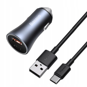 Baseus Golden Contactor Pro | Ładowarka samochodowa USB USB-C 40W PD QC 4.0
