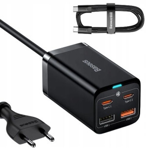 Baseus GAN3 Pro | Ładowarka sieciowa zasilacz 4x USB-A USB-C PD QC4.0 65W
