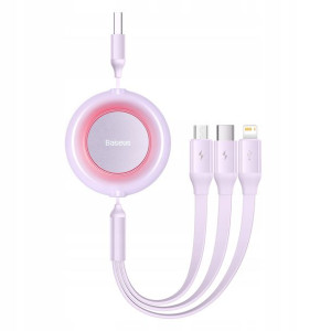 Baseus Bright Mirror 2 | Kabel z regulacją długości USB - Micro, USB-C, Lig