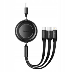 Baseus Bright Mirror 2 | Kabel z regulacją długości USB - Micro, USB-C, Lig