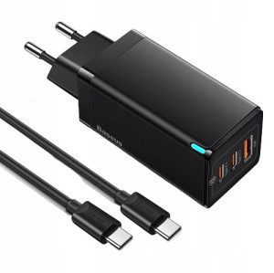 Baseus GAN3 Pro 2C+U  | Ładowarka sieciowa zasilacz 3x USB-A USB-C PD QC4.0