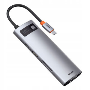 Baseus Metal Gleam Series 8-in-1 | Adapter HUB USB-C - HDMI 4K 3x USB3.0 US