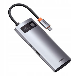 Baseus Metal Gleam Series | Adapter HUB USB-C - HDMI 4K 3x USB3.0 USB-C PD