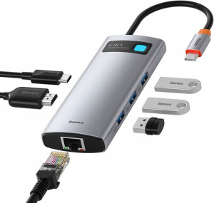 Baseus Metal Gleam Series 6-in-1 | Adapter HUB USB-C - HDMI 4K 3x USB3.0 US