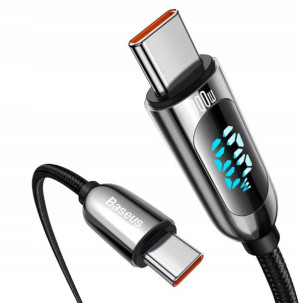 Baseus Display Fast Charging | Kabel Type-C USB-C 5A 100W z wyświetlaczem P