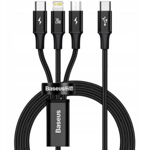 Baseus Rapid Series | Kabel 3w1 Type-C USB-C Micro Lightning Power Delivery