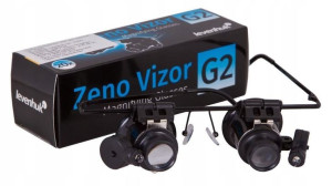 Okulary powiększające 20x, lupa jubilerska z LED Levenhuk Zeno Vizor G2