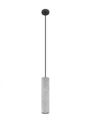 Lampa wisząca LUVO 1 szary zwis beton lampa wisząca tuba walec nad stół