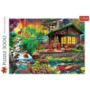 Puzzle Trefl 3000 33074 Chatka W Lesie