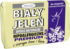 Biały Jeleń Hipoalergiczne mydło naturalne z czarnym bzem i lnem 100g