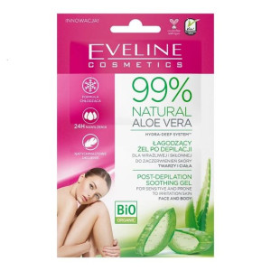 Eveline Cosmetics 99% Natural Aloe Vera łagodzący żel po depilacji 2x5ml