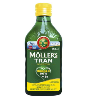Möller's Tran Norweski suplement diety Cytrynowy 250ml