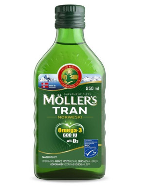Möller's Tran Norweski suplement diety Naturalny 250ml