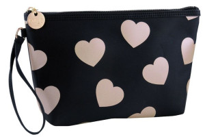 Inter Vion Romantic Hearts kosmetyczka średnia Czarna