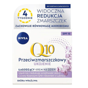 Nivea Q10 Ukojenie przeciwzmarszczkowy łagodzący krem na dzień SPF15 50ml
