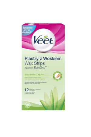 Veet Veet plastry wosk do depilacji ciała skóra sucha 12 szt