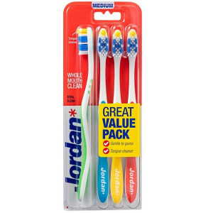 Jordan Total Clean szczoteczka do zębów Medium 4szt.