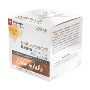 Vollare Kozie Mleko krem do twarzy liftingujący Miód i Wosk Pszczeli 50ml