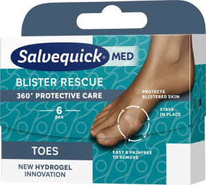 Salvequick Blister Rescue hydrożelowe plastry na pęcherze na palcach 6szt.