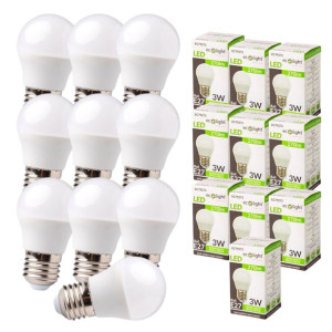 10x Żarówka Led G45 Golf Ball E27 3w Cw Ecolight