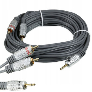 Kabel AUX mini Jack 2 x RCA chinch d STEREO HQ 15m