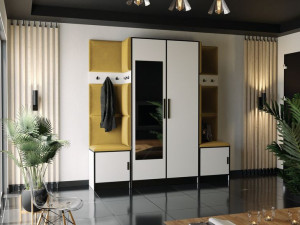 Garderoba DIOR 22 siedzisko panel tapicerowany