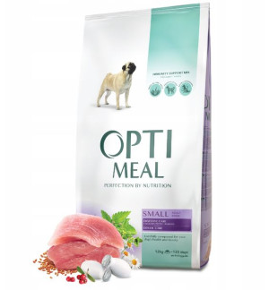 OPTIMEAL Adult dla psów małych ras z kaczką 12kg