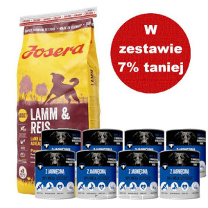 JOSERA Lamb & Rice 15kg + Mr.BIG kawałki w sosie z jagnięciną 8x800g