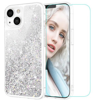Etui GLITTER BROKAT do iPhone 13 / 14 +Szkło 9H