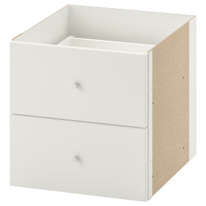 IKEA KALLAX Wkład z 2 szufladami biały 33x33 cm