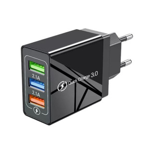 Szybka Ładowarka Sieciowa 3x Usb Quick Charge 3.0 Bardzo Szybkie Ładowanie