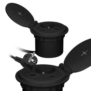 Gniazdo Wpuszczane Blat Meblowe USB Indukcja Moduł