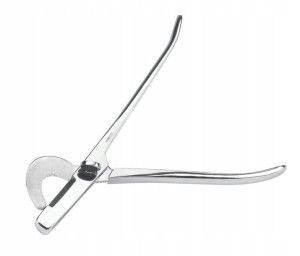 Emaskulator, zagięty, dla świń 19 cm