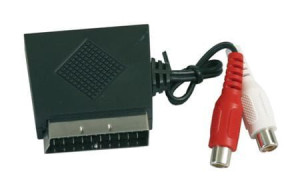 Adapter EURO SCART 2 RCA Audio Optex