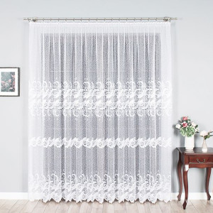Firana na metry 250cm firanka żakardowa biała