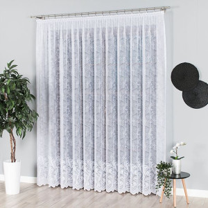 Firana na metry 250cm firanka żakardowa biała