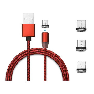 Kabel do Telefonu Magnetyczny USB-C /Lightning /MicroUSB LED Podświetlany