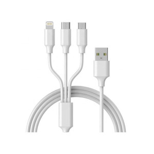KABEL do Telefonu 3w1 USB-C iPhone Lightning Micro USB 3w1 Uniwersalny