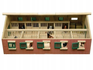 Kids Globe Drewniana Stajnia dla koni z 10 boksami