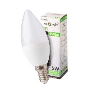 Żarówka Led E14 5w 3000k Świeczka Ciepła 5w=40w El