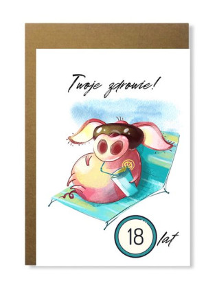 Kartka zabawna na 18 osiemnastkę urodziny prezent