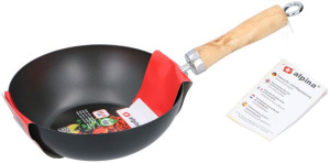 Patelnia WOK 20cm z drewnianą rączką ALPINA