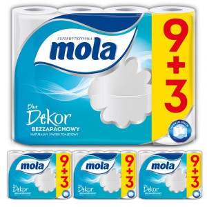 Papier toaletowy Mola Decor (12 rolek) x 4 opakowania